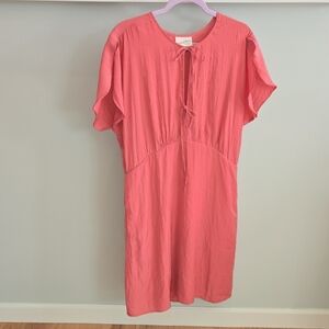 Universal Thread Coral Pink Summer Dress Pockets Sleeveless NWOT Large